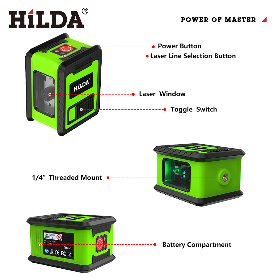 HILDA Laser Level Meter 2-Line - Industrial Laser Measurement 评论和价格