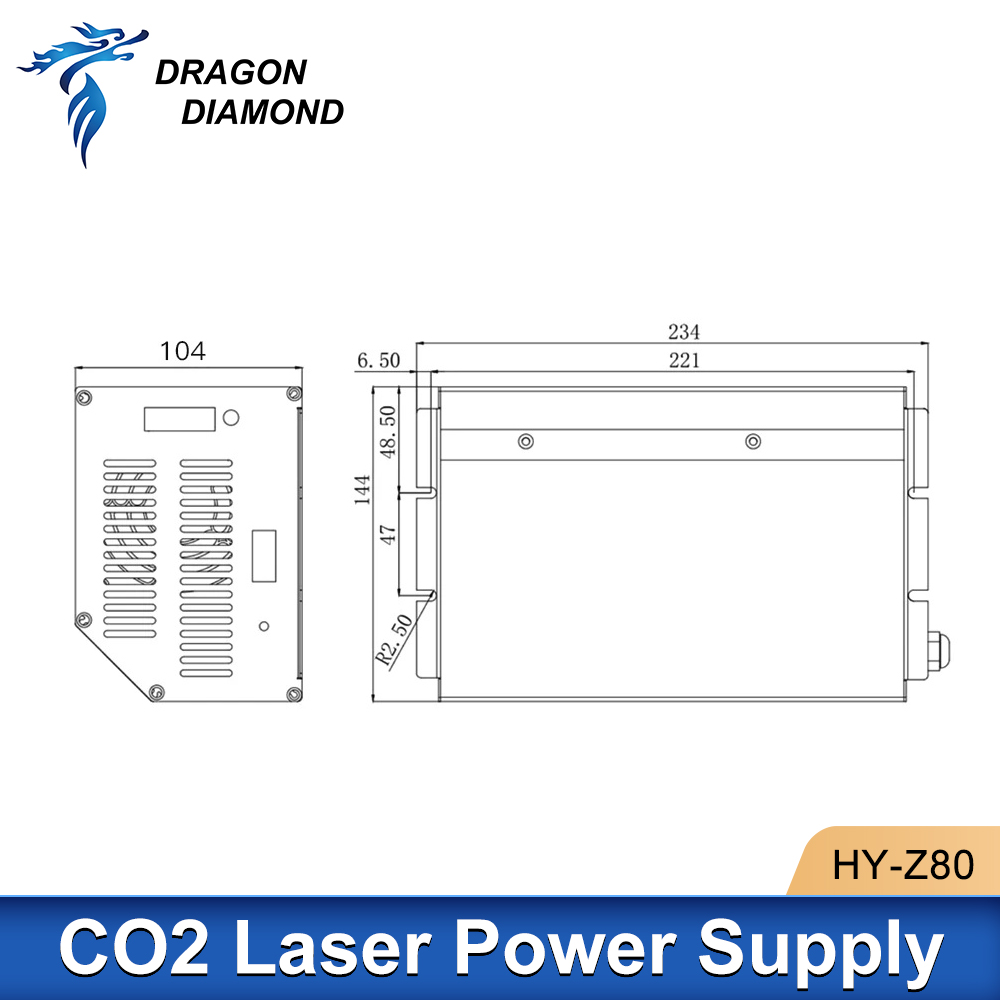 Dragon Diamond HY-Z80 Co2 Lase - Laser Power Supply 60W 评论和价格