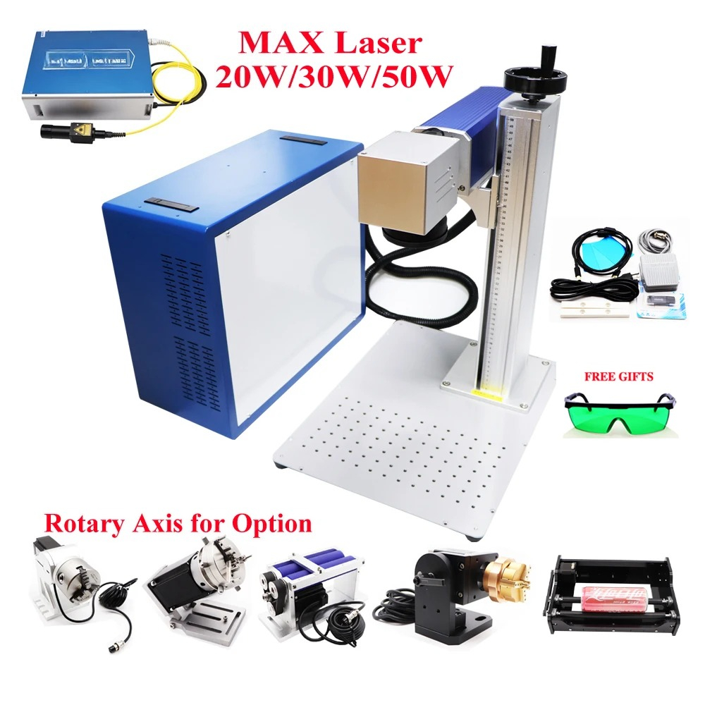 20W 30W 50W MAX Fiber Laser Ma - Industrial Laser Engraving Machine For Metal 评论和价格