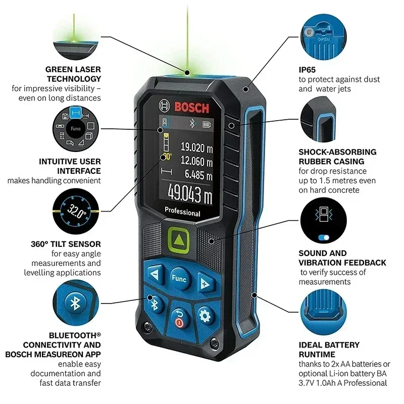 BOSCH GLM 50-27 CG Laser Range - Industrial Laser Drill 评论和价格