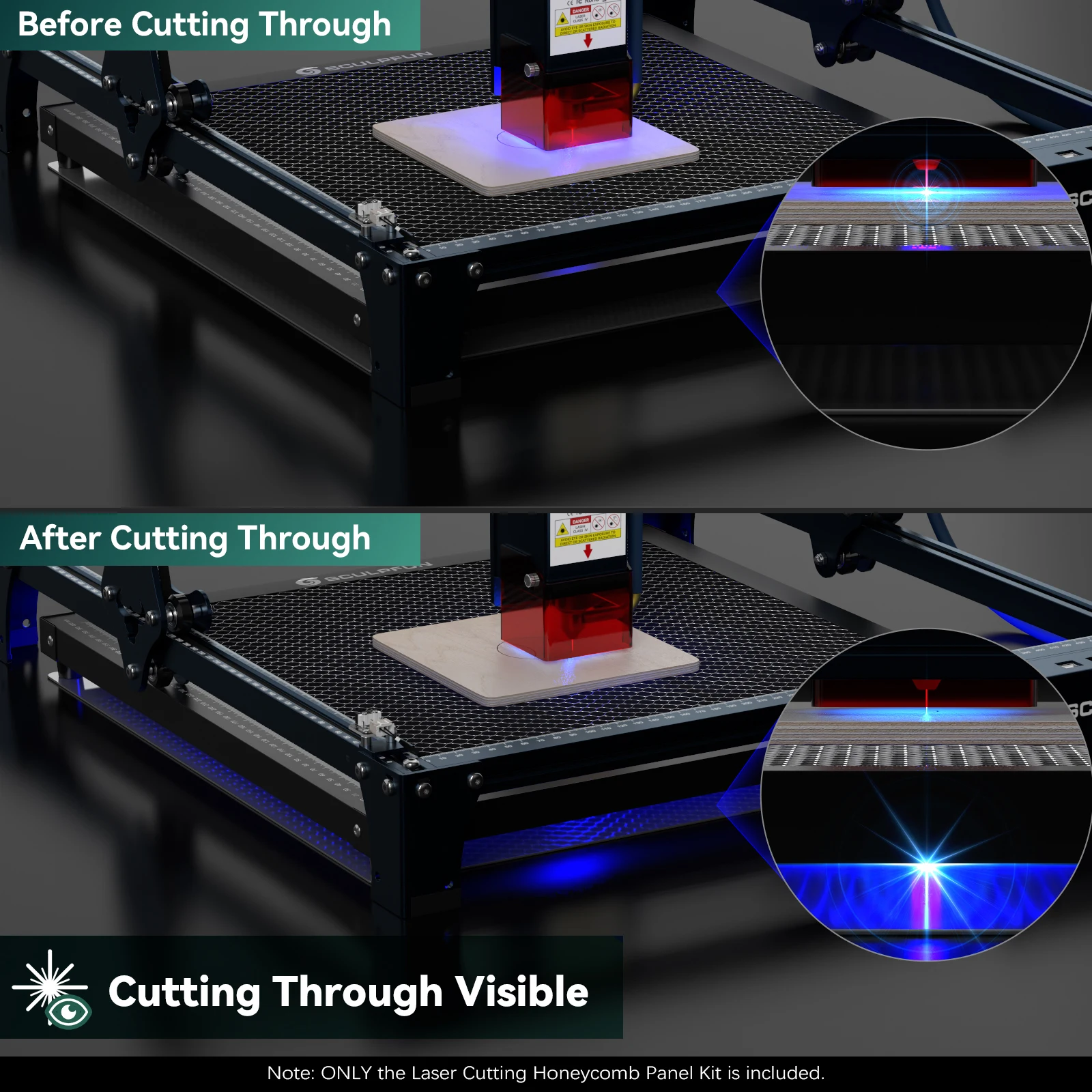 SCULPFUN 600x600mm Honeycomb P - Co2 Laser Engraving Machine 评论和价格
