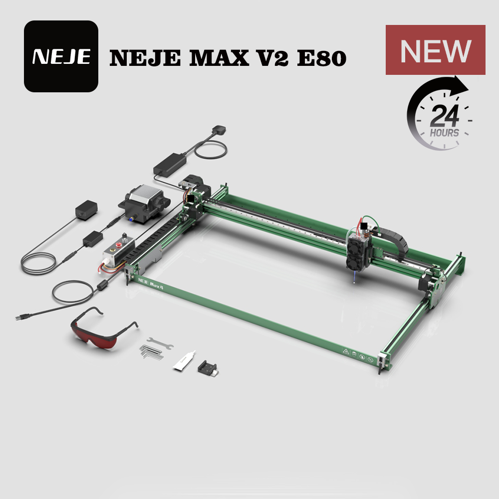 NEJE MAX V2 E80 80W 455nm Lase - Industrial Laser Engraver For Metal 评论和价格